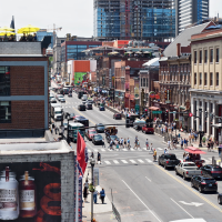 Nashville Broadway from rooftop